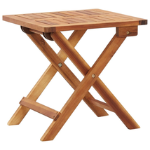 Outdoor Garden Patio Balcony Wooden Acacia Wood Folding Coffee Tea Table Stand - £44.18 GBP