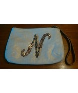 Anthropologie Monogram N Wristlet Clutch Purse Linen Wool  KK - $132.28 MXN