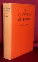 Nicholas Blake A Question Of Proof First U.S. Edition 1935 Nigel Strangeways - £56.94 GBP