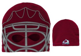 Colorado Avalanche Reebok Youth Boys Girls NHL Hockey Knit Ski Mask Cap Hat NEW - £11.73 GBP