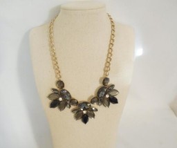 Style &amp; Co.17.5”w3” ext. Gold Tone Jeweled Frontal Necklace F336 $32 - £11.68 GBP