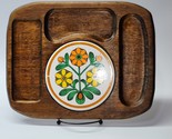 Vintage HIMARK Retro Flower Wood Charcuterie Board Cheese Snack Buffet T... - $22.79
