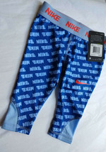 Nwt Girl's Size 4 Xs Nike Dry Leggings Yoga Pants Nike Print Blue Orange $30 - $11.21
