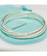 RARE 8.5&quot; Large Tiffany &amp; Co 9 Band Melody Bangle Bracelet in Sterling S... - £1,525.49 GBP