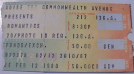 The Romantics 1980 Ticket Stub Original Paradise Theatre Ticketron VG+ - $9.77