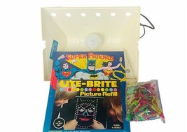 Super Friends Lite Brite 1980 Vtg Batman Superman Wonder Woman Hasbro refill DC - $197.95