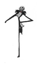 The Nightmare Before Christmas Jack Skellington Figure Embroidered Patch UNUSED - £6.17 GBP