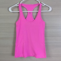 Lululemon Womens Hot Pink Cool Racerback Scoop Neck Pullover Yoga Tank Top 25&quot; - £27.97 GBP