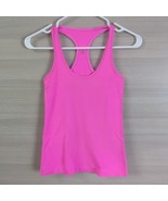 Lululemon Womens Hot Pink Cool Racerback Scoop Neck Pullover Yoga Tank T... - £27.52 GBP