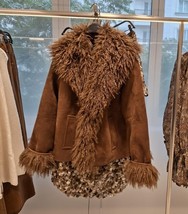 ZARA BNWT 2025. BROWN FAUX FUR JACKET COAT DOUBLE FACED. 8372/221/700 - $147.71