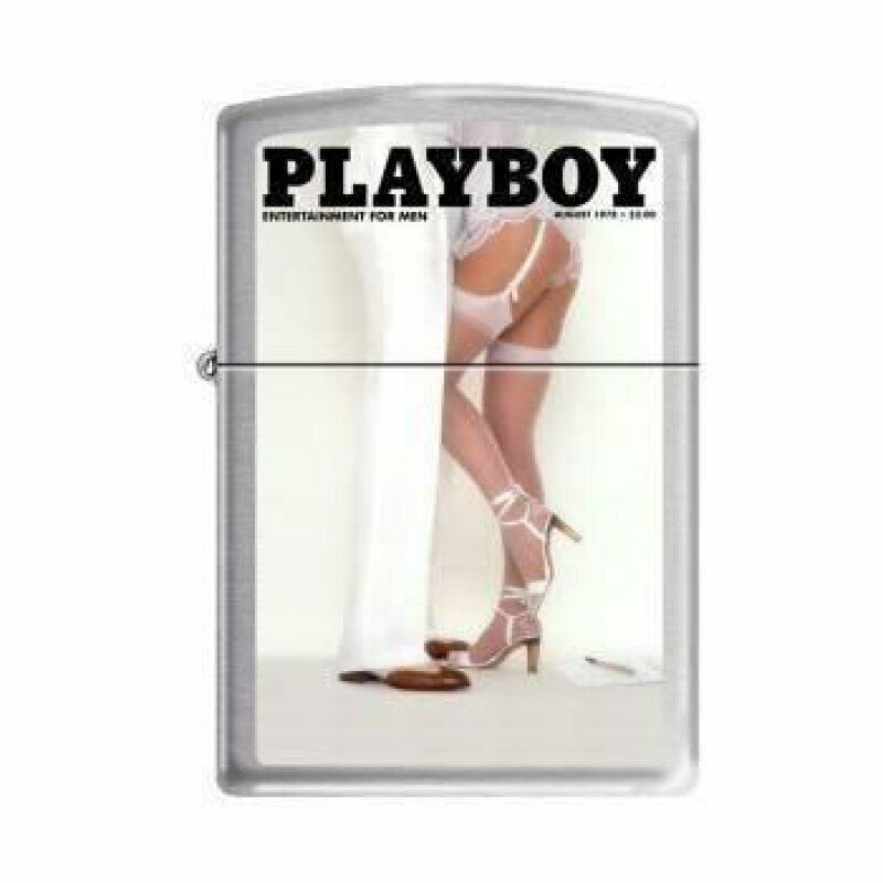 Zippo Lighter - Playboy Cover August 1978 Brushed Chrome - 853261 - $31.84