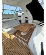 Boat Folding Wings Teak Table Top 450/900×1000MM Rectangular Star Inlay Marine - $25,279.11 MXN