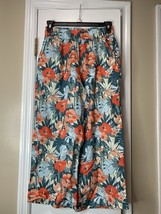 Anthropologie C And C California 100% Linen Pants Floral Beach Sz M Womens - $562.27 MXN