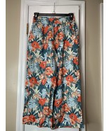 Anthropologie C And C California 100% Linen Pants Floral Beach Sz M Womens - €25,70 EUR