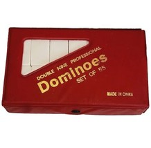Dominoes Game Vintage Set of 55 Double Nine Professional With Box E49 - $25.74