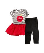 Counting Daisies Tutu &amp; Legging FUTURE LEADER Red/White/Black Girls Sz 2... - $14.74