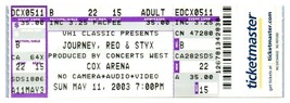 Styx Journey Reo Speedwagon Konzert Ticket Stumpf Kann 11 2003 San Diego - £21.83 GBP