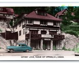 RPPC Gateway Lodge Radium Hot Springs BC Canada UNP Chrome Postcard S8 - $9.76