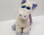 Vintage Franland White Purple Pony Horse 12" Plush Blue Eyes - $64.25