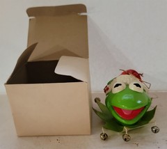 Vtg 1979 Jim Henson Kermit Court Jester Ceramic Christmas Ornament w/Box Muppets - £22.94 GBP