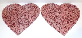 NWT PAIR OF ISAAC MIZRAHI BEADED VALENTINES DAY HEART 15&quot; PLACEMATS/CHAR... - $51.39