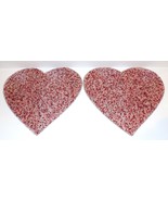 NWT PAIR OF ISAAC MIZRAHI BEADED VALENTINES DAY HEART 15&quot; PLACEMATS/CHAR... - £40.41 GBP