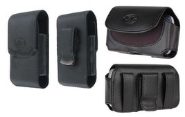 2x Leather Case Belt Holster with Clip for Verizon Motorola Droid Turbo 2 XT1585 - £26.37 GBP