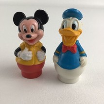 Disney Mickey Mouse Donald Duck PVC Figures Finger Puppets Vintage 80s T... - £13.15 GBP