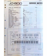 Roland JD-800 Synthesizer Keyboard Original Service Manual Notes Book Ja... - €86,02 EUR