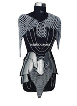 Medieval Corset Armor, Brave Lady Armor, Chainmail Top &amp; Skirt, Cosplay ... - $129.00