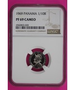 1969 Panama PF 69 Cameo Proof 1/10 Balboa NGC Graded Certified Genuine S... - €112,39 EUR