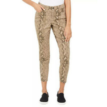 NWT Womens Size 14 Style &amp; Co Beige Curvy Tummy-Control Printed Skinny Jeans - £19.37 GBP