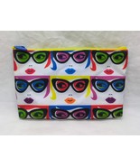 Ipsy Girl With Colored Glasses Cosmetic Makeup Bag 7&quot; X 4 1/2&quot; - $9.66 CAD