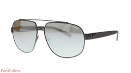 Armani Exchange Aviator AX2019 60636G Matte Black Mirror Silver Mens Sun... - $61.11