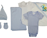 Boy 100% Cotton Newborn Baby Boy 6 Pc Layette Baby Shower Gift Set Newborn - £34.25 GBP