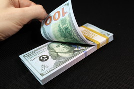 10K Full Print Realistic Prop Money New 10,000 Dollar Bills Cash Fake Movie Repl - £8.92 GBP