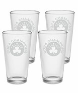 Set - Boston Celtics Champions 2024 Pint Beer Glasses Etched Tumblers Dr... - $46.75+