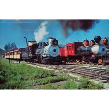 Postcard Vintage 1880 Train Locomotive in Hill City South Dakota Writing Stamped - £7.16 GBP