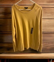NWT Gap Sweater Mens SIZE Large Pullover Gold Yellow Crew Neck Casual - £23.73 GBP