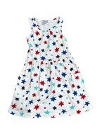 Hanna Andersson Girls Star Print Patriotic Sleeveless Dress Size 5 - $350.94 MXN