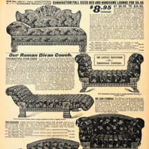 1969 Lounge Bed Combo Couches 1901 Repro Advertisement Sears Furniture D... - €21,52 EUR