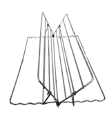 Metal Folding Roasting Oven Rack Silver Vintage 11x8&quot; 8x20.25cm Adjustable - $13.89