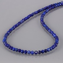 Natural Lapis Necklace, Lapis Beads Jewelry, Gemstone Necklace AAA Quality Lapis - $46.74+