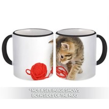 Cat : Gift Mug Cute Animal Kitten Funny Friend Birthday Playing - £12.91 GBP