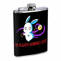 Late Rabbit Em1 Flask 8oz Stainless Steel Hip Drinking Whiskey - £11.80 GBP