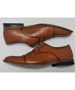 Vostey Milan Brown Leather Oxford Cap Toe Dress Shoes Men&#39;s Size 14 US - $35.00