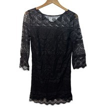 Max Studio Dress Women&#39;s Small Black Lace Goth Witchy Whimsigoth - £15.57 GBP