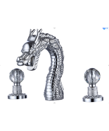 8&quot; widespread bathroom washbasin sink dragon Faucet Crystal handles Luxu... - $17,672.95 MXN