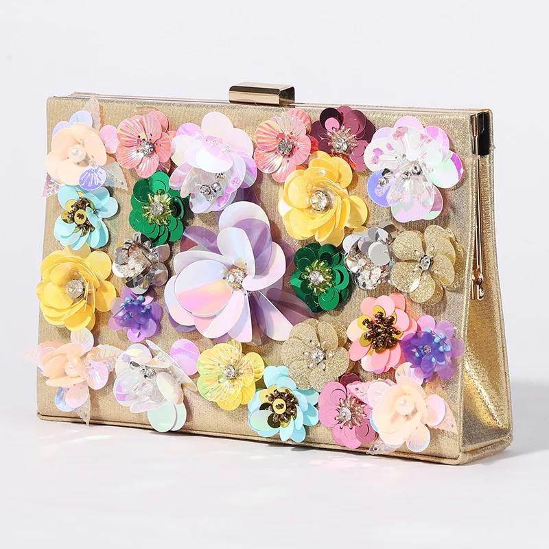 Flower Party Handbags Small Day Clutch s  Design Evening Bags For  Chain Purse - $98.37