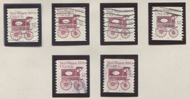 Scott 1903 - 9.3c Mail Wagon- Used PS1 - Pl No. 1-6 Complete - Off Paper - £93.87 GBP